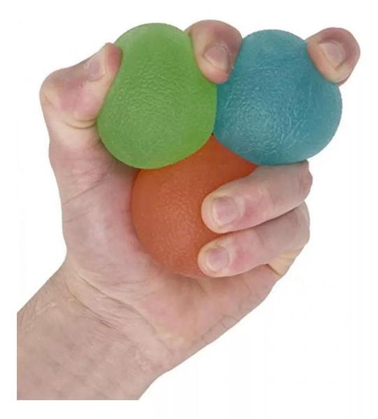 Imagem de Kit Bolas de Aperto Grip Ball - Leve, Médio, Forte - 5 cm - Liveup