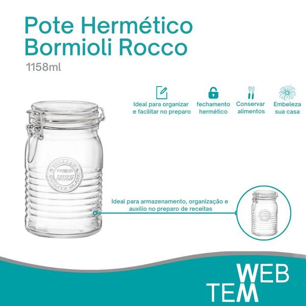 Imagem de Kit Boleira de Vidro com pé JS e 3 Potes Herméticos 1158ml