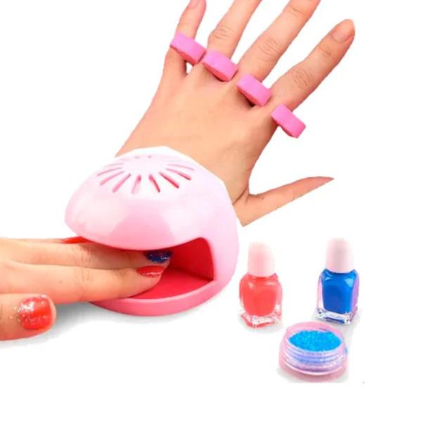 Imagem de Kit Bolsa C/ Maquiagem e Brinquedo Manicure Menina Inafantil