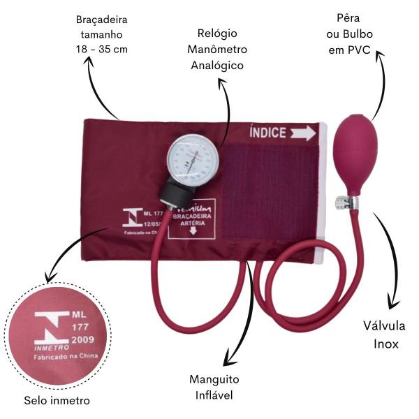 Imagem de Kit Bolsa Cores Aparelho Pressao Esfigmomanometro Medidor de Glicose Completo Enfermagem 