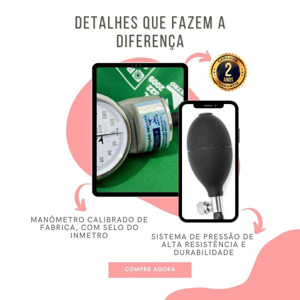 Imagem de Kit Bolsa Cores Aparelho Pressao Esfigmomanometro Medidor Enfermagem Pa Med