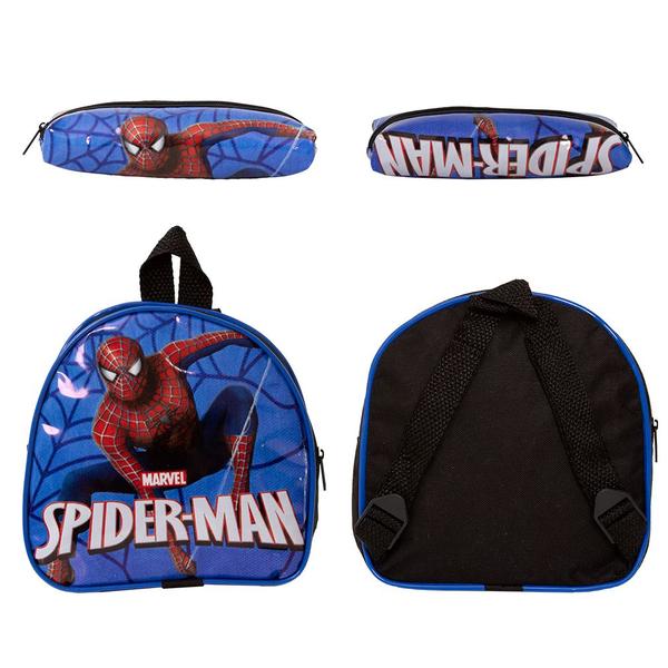 Imagem de Kit Bolsa de Rodinhas Masculina Spider Man Lancheira Estojo