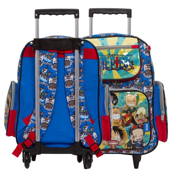 Imagem de Kit Bolsa Escolar De Rodinhas One Piece Passeio Viagem Aulas