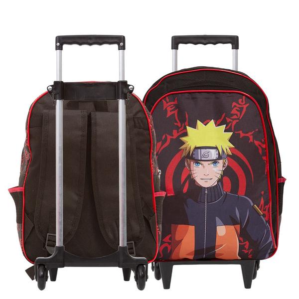 Imagem de Kit Bolsa Escolar Menino Naruto Carrinho Passeio Creche