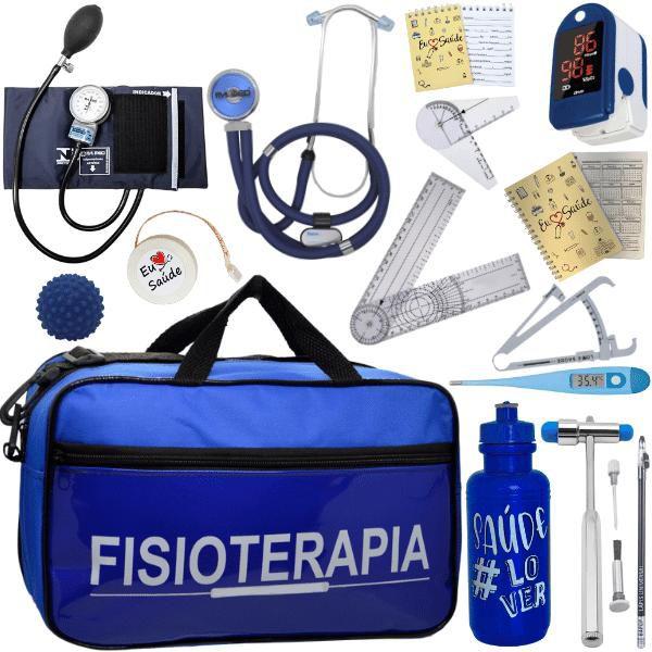 Imagem de Kit Bolsa Fisioterapia Acadêmico Goniômetro Martelo Buck Fita Antropométrica Completo Pa Med