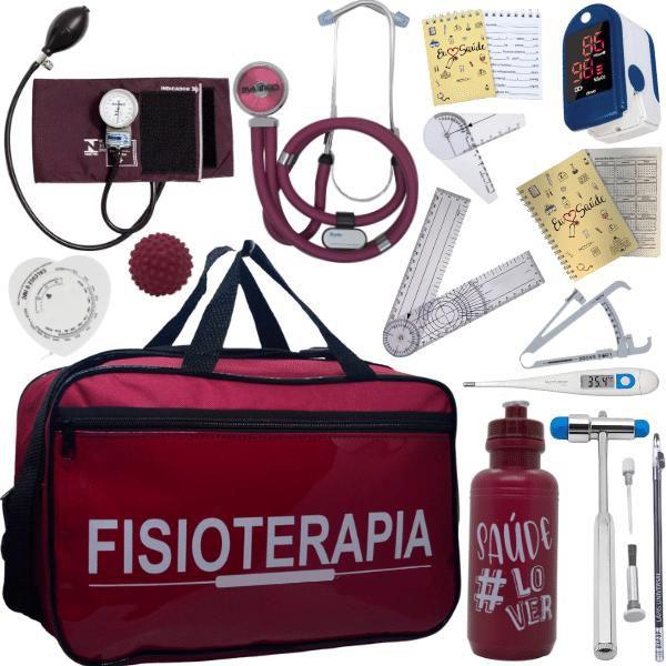 Imagem de Kit Bolsa Fisioterapia Acadêmico Goniômetro Martelo Buck Fita Antropométrica Completo Pa Med