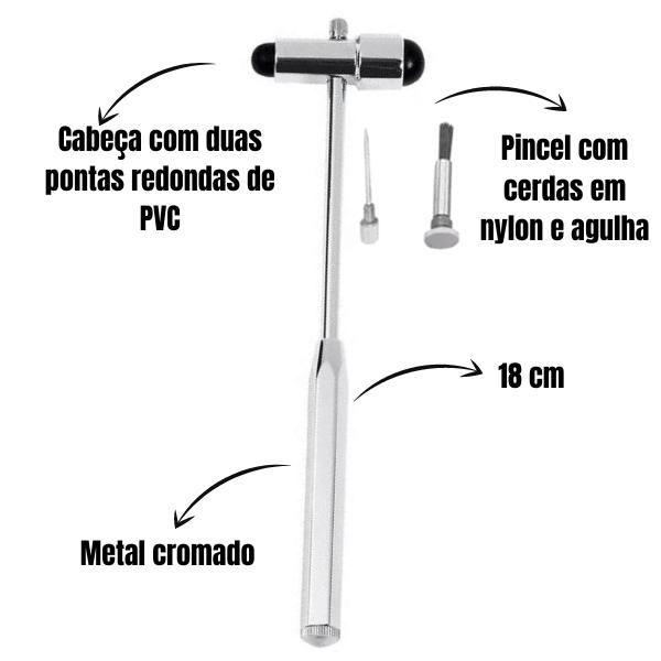 Imagem de Kit Bolsa Fisioterapia Acadêmico Goniômetro Martelo Buck Fita Antropométrica Pa Med