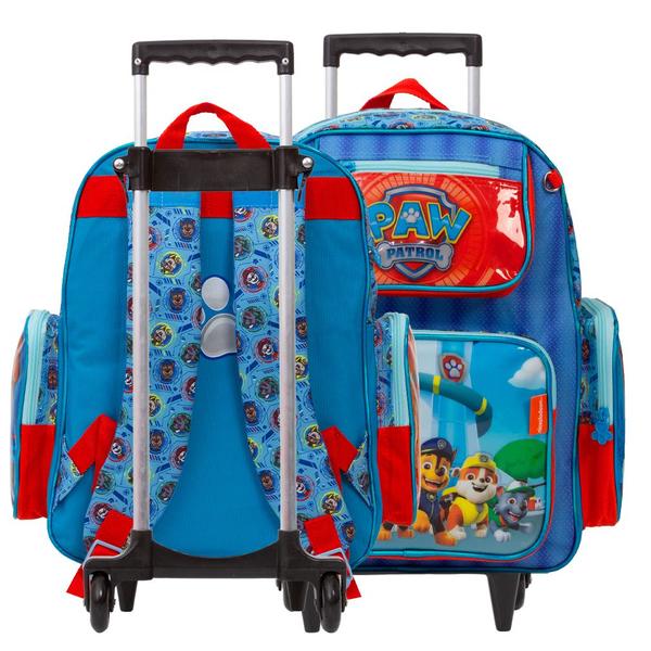 Imagem de Kit Bolsa Mochila Escolar Masculina Paw Patrol Rodas Barata