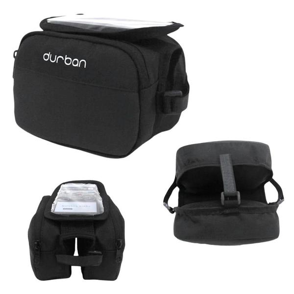 Imagem de Kit Bolsa para Bicicleta com Touch Screen para Celular + Manometro e Bomba de Ar para Bicicleta  Bel 