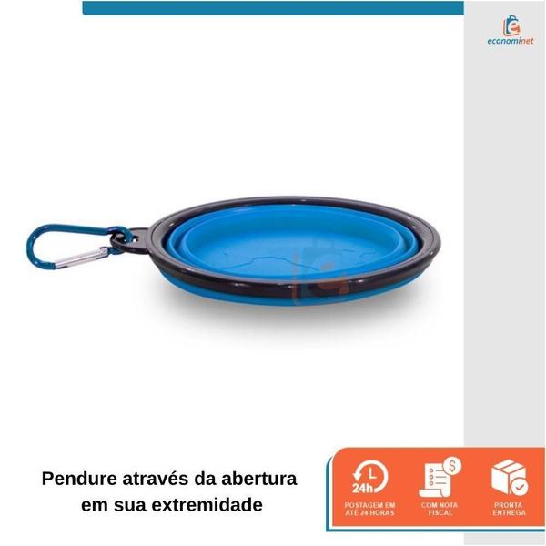 Imagem de Kit Bolsa Pet Expansível Transporte Preto E Comedouro