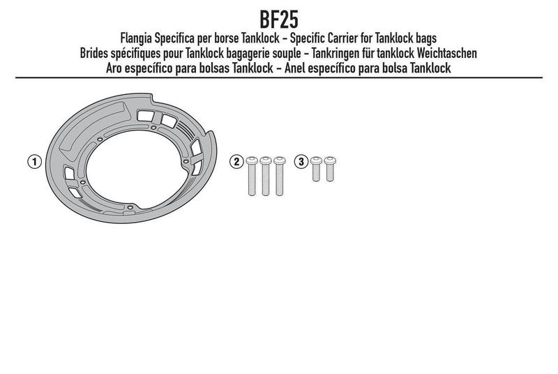 Imagem de Kit Bolsa Tanque Givi Xs320 + Bocal Givi Bf25 P Africa Twin