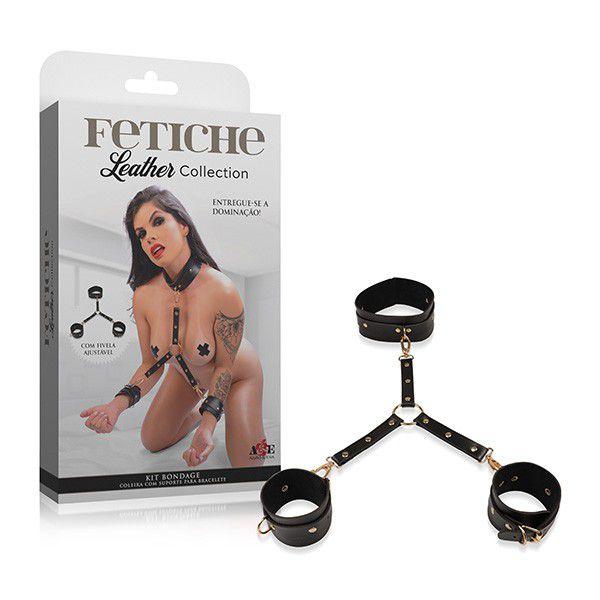 Imagem de Kit Bondage - Coleira com Suporte para Bracelete