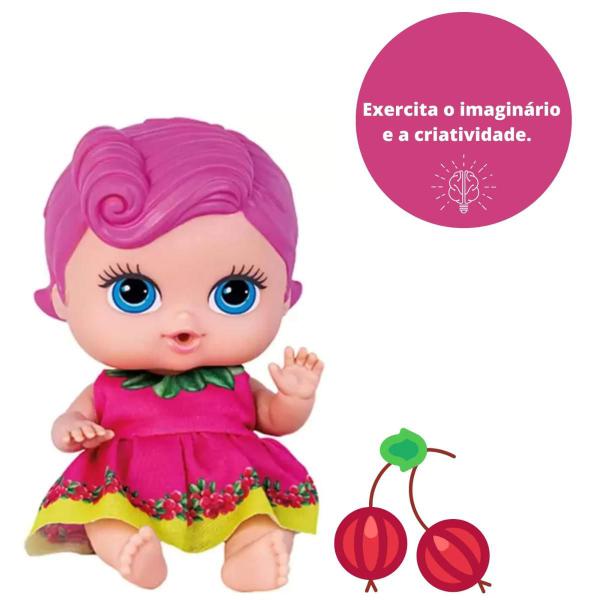 Imagem de Kit Boneca Bebe Coleção Frutinhas Com Cheirinho De Frutas