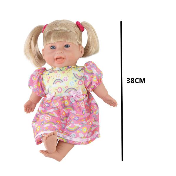 Kit Boneca Bebê Faz Xixi + Fralda Mamadeira Berço e Carrinho - Milk Brinquedo Imagem de Kit Boneca Bebê Faz Xixi + Fralda Mamadeira Berço e Carrinho