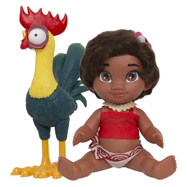 Imagem de Kit Boneca Moana Linda 36cm + Galo Hei Hei 31cm Pode Molhar