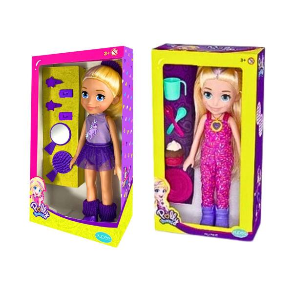 Imagem de Kit Boneca Polly Pocket 36cm Ginasta + Polly Picnic Original