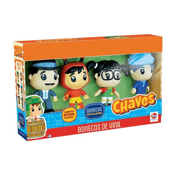 Kit Boneco Chaves Girafales Chapolin Chiquinha Dona Clotilde - Lider Brinquedos Imagem de Kit Boneco Chaves Girafales Chapolin Chiquinha Dona Clotilde