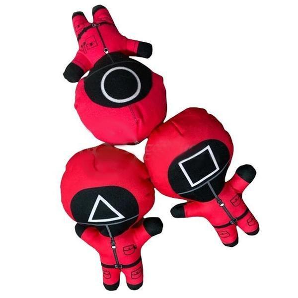 Imagem de Kit Boneco De Pelucia Squid Game Round 6 Vermelho 26Cm