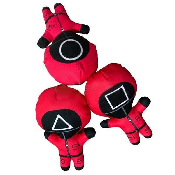 Kit Boneco De Pelucia Squid Game Round 6 Vermelho 26Cm - TIKTOYS Imagem de Kit Boneco De Pelucia Squid Game Round 6 Vermelho 26Cm