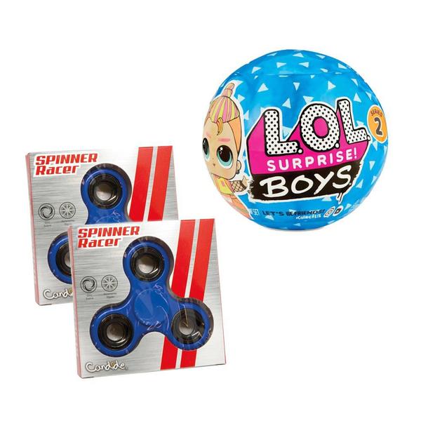 Imagem de Kit Boneco LOL Boys Serie 2 + Spinner Original  Azul C/2