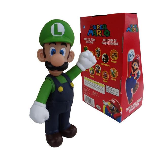 Kit Boneco Luigi 23Cm E Luigi 12Cm Com Caneca Personalizada - Super Size Figure Collection Imagem de Kit Boneco Luigi 23Cm E Luigi 12Cm Com Caneca Personalizada