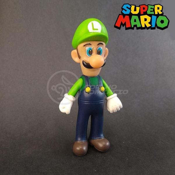 Imagem de Kit Boneco Luigi Articulado Super Mario 13Cm + Caneca 350Ml