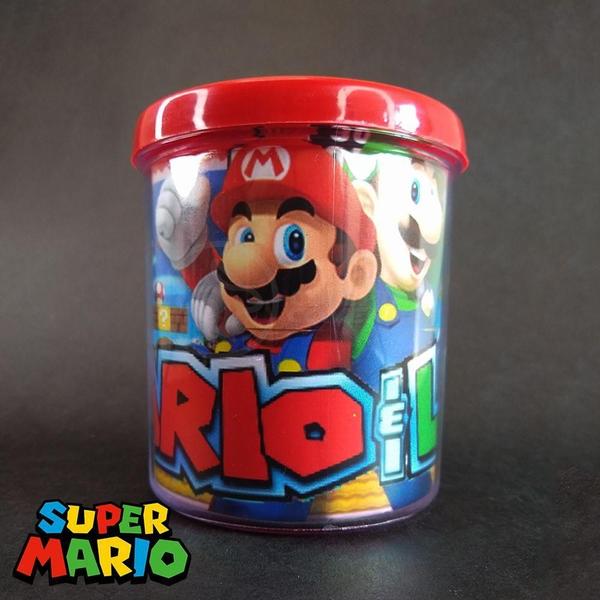 Imagem de Kit Boneco Toad Cogumelo 10Cm + Caneca Super Mario 350Ml