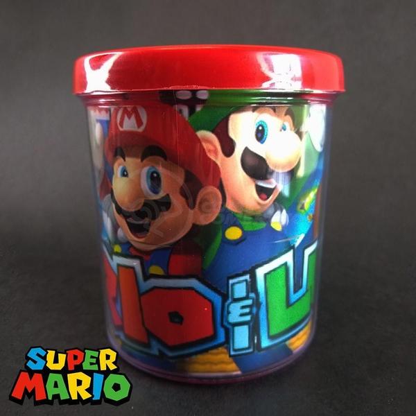 Imagem de Kit Boneco Toad Cogumelo 10Cm + Caneca Super Mario 350Ml