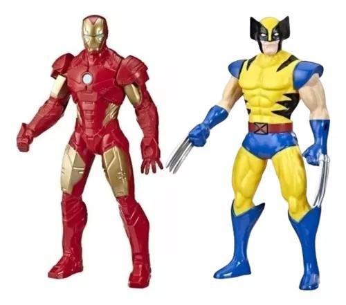 Imagem de Kit Boneco Wolverine E Homem De Ferro Hasbro Olympus 24cm