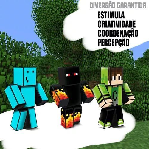 Imagem de Kit Bonecos Articulado jogo minecraft Athos Problems Cadres