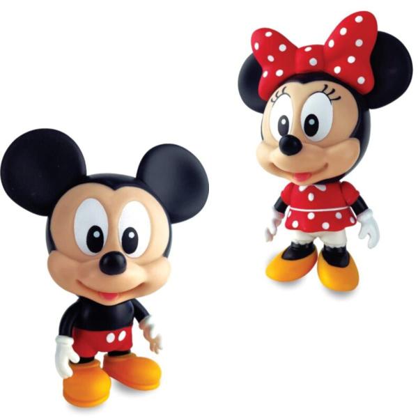 Imagem de Kit Bonecos Infantil Vinil Mickey E Minnie 12cm