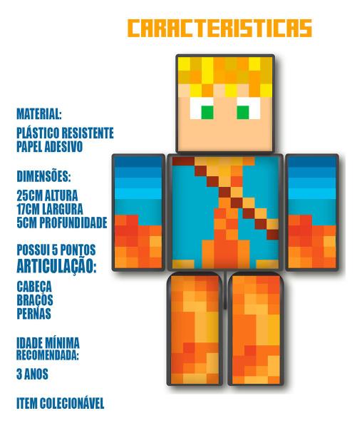 Imagem de Kit Bonecos Minecraft Athos E Lopers Youtubers 25cm 2un