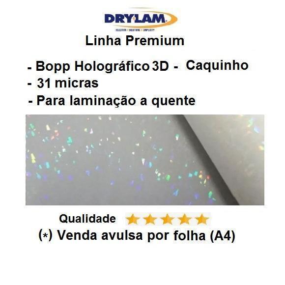 Imagem de Kit Bopp Holográfico 3D - 31 Micras - 60 Folhas A4