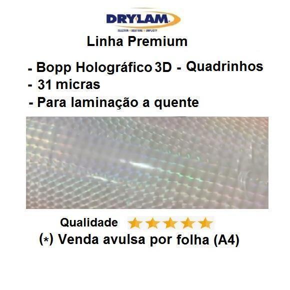 Imagem de Kit Bopp Holográfico 3D - 31 Micras - 60 Folhas A4