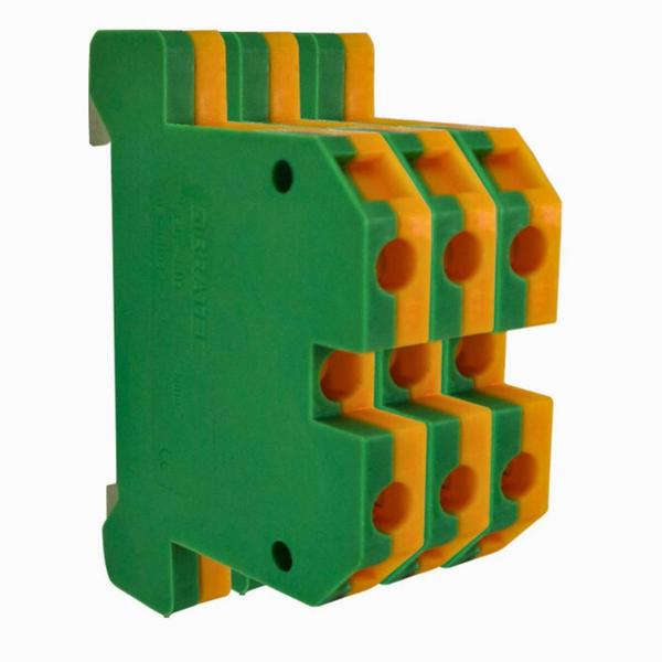 Kit Borne SEK Verde/Amarelo Cabo 10mm - SIBRATEC Imagem de Kit Borne SEK Verde/Amarelo Cabo 10mm