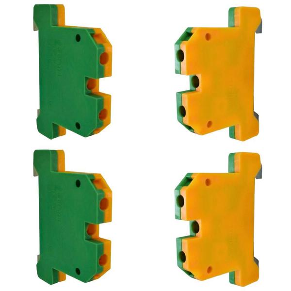 Kit Borne SEK Verde/Amarelo Cabo 10mm - SIBRATEC Imagem de Kit Borne SEK Verde/Amarelo Cabo 10mm