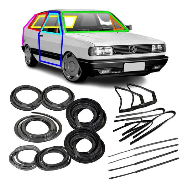 Imagem de Kit Borracha Completo Com Janela Fixa Gol G1 1988 A 1994 Std