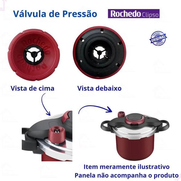 Imagem de Kit Borracha E Válvula De Pressão Original Panela Rochedo Clipso