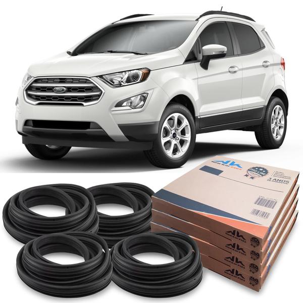 Imagem de Kit Borracha Guarnição 4 Portas Ford EcoSport 2012 Em Diante