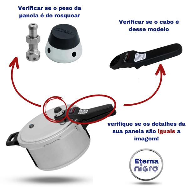 Imagem de Kit Borracha Original Peso 2 Válvulas Eterna Nigro 3 /4,5 /6 e 8Litros