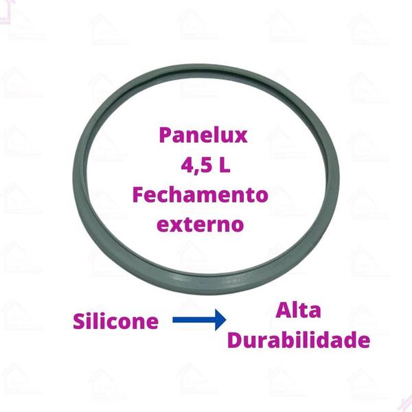 Imagem de Kit Borracha Panela De Pressão Panelux 4,5 L Peso E Válvula Fechamento Externo