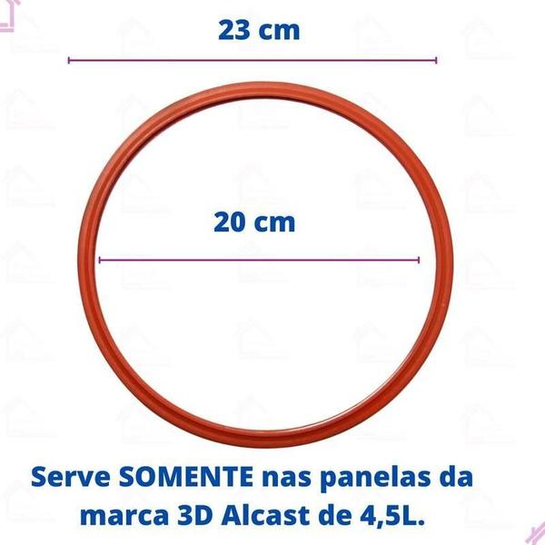 Imagem de Kit Borracha Panela Pressão 3D Alcast 4,5 L Peso E Válvulas