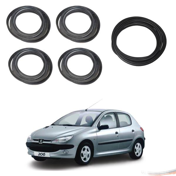 Imagem de Kit Borrachas Porta e Porta Mala Peugeot 206 207 4pts