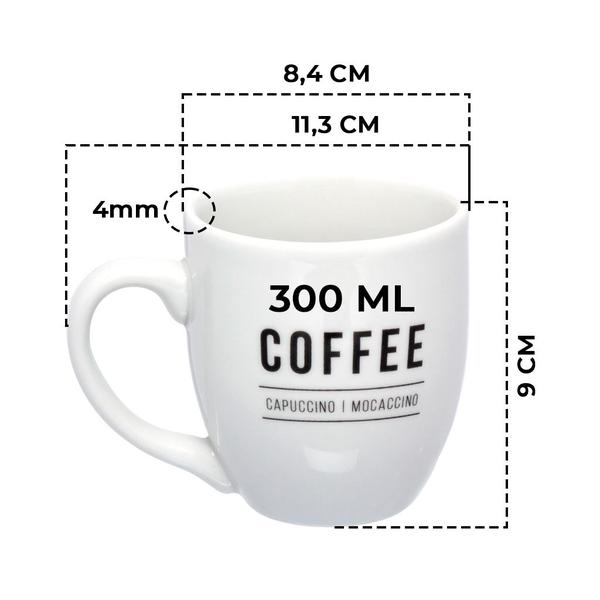 Imagem de Kit Bowl 440ml Em Porcelana Branca Para Café da Manhã Com Caneca 300ml