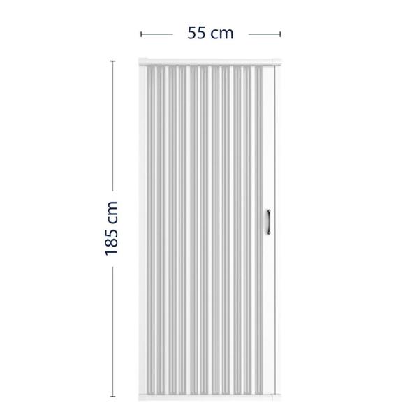 Imagem de Kit Box Frontal de Pvc 185x55cm Sanfonado Bcf