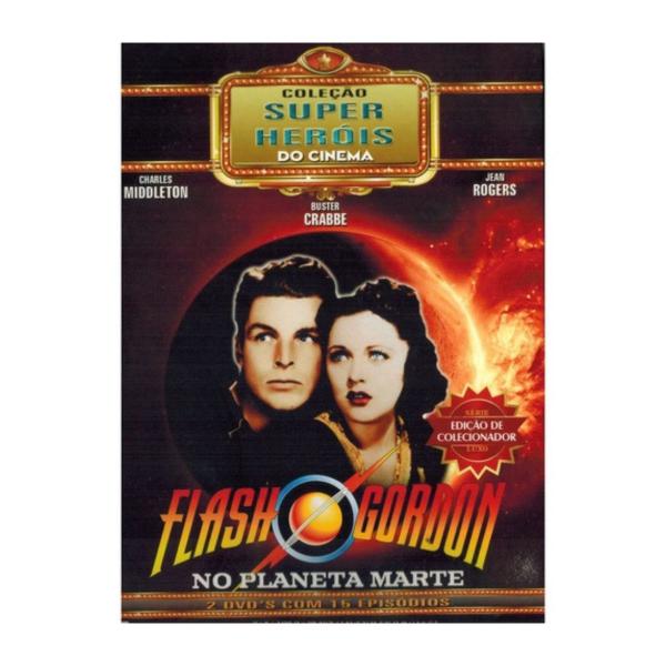 Imagem de Kit box slim flash gordon coleção super heróis ed. colecionador - 8 dvds + caneca