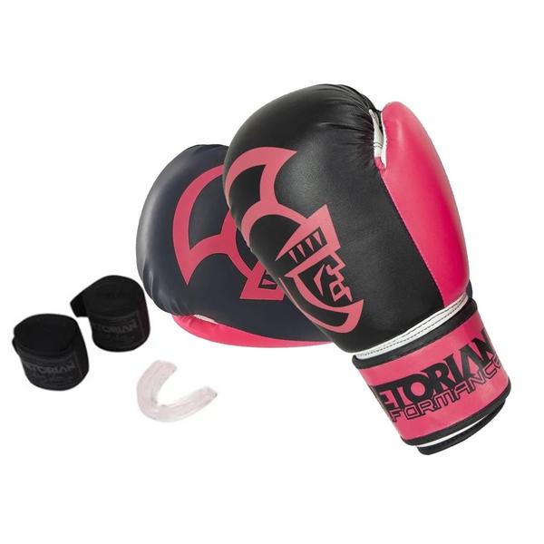 Imagem de Kit Boxe Luva Pretorian Performance 12OZ Bucal E Bandagem