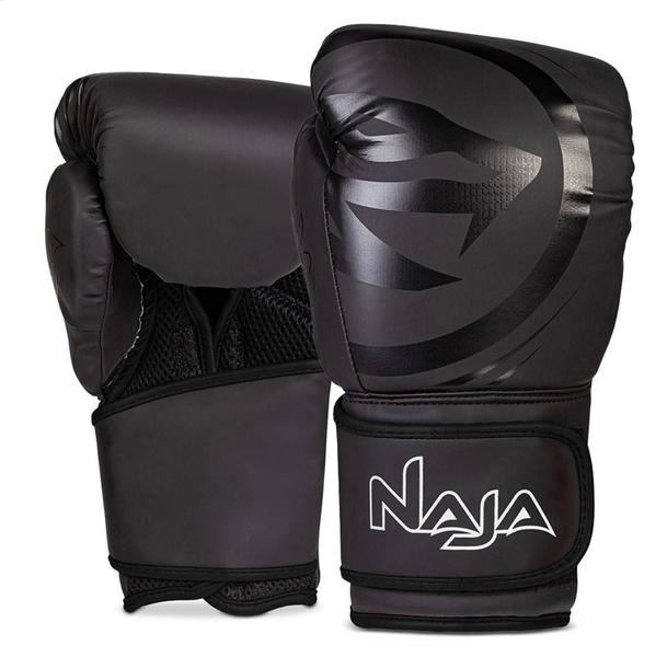 Kit Boxe Muay Thai Naja Black Line + Luva + Bandagem + Bucal Imagem de Kit Boxe Muay Thai Naja Black Line + Luva + Bandagem + Bucal