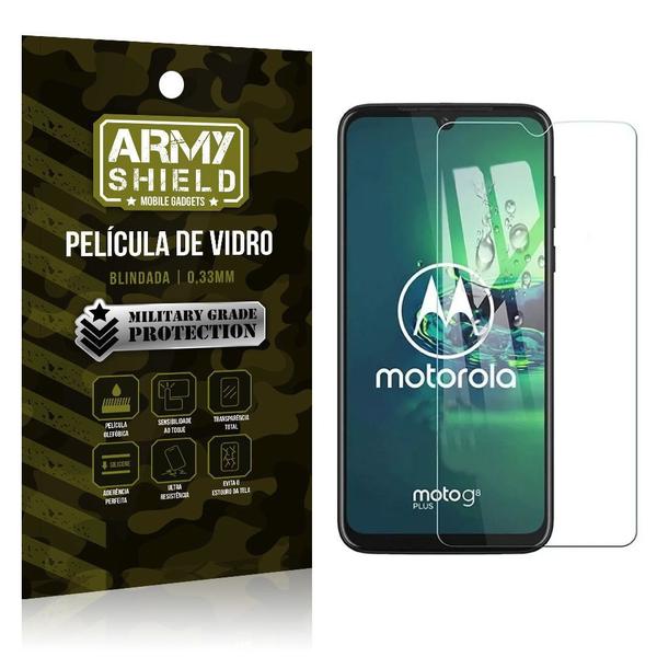 Imagem de Kit Braçadeira Moto G8 Plus Braçadeira + Capinha Anti Impacto + Película de Vidro - Armyshield