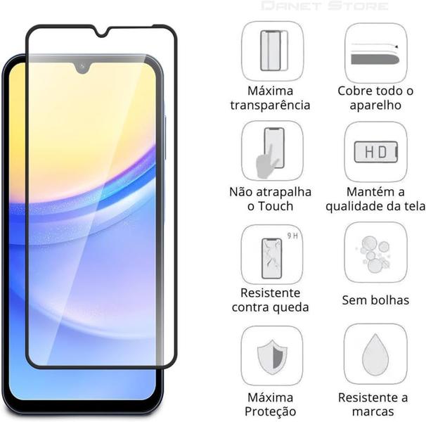 Imagem de Kit Braçadeira Samsung Galaxy A55 + Película De Vidro 3D + Capa